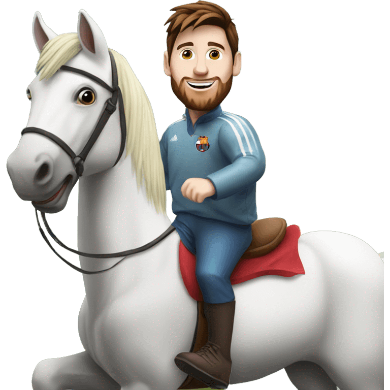 Messi sur un cheval  emoji