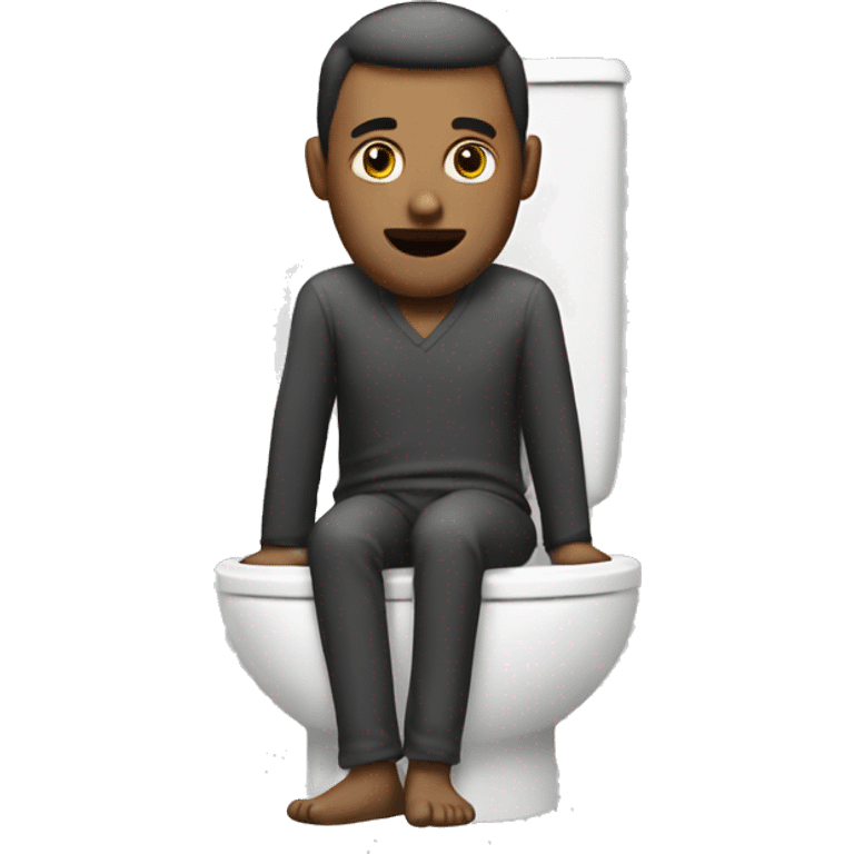 Man with toilet emoji