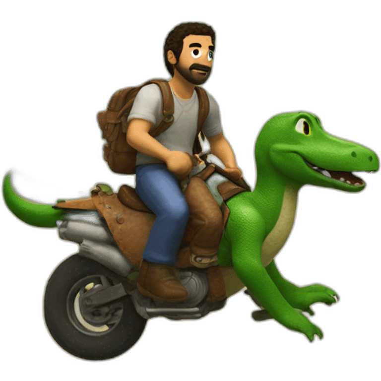 uncharted drake riding yoshi emoji