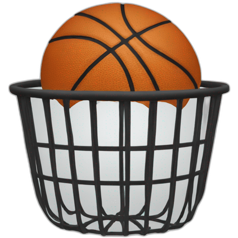 Black basket ball emoji