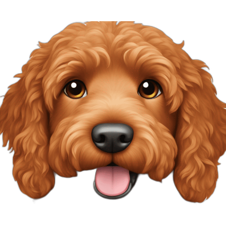 Red labradoodle emoji