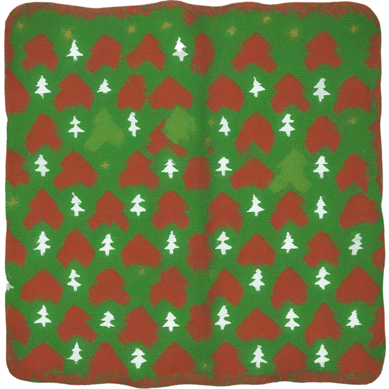 Christmas blanket folded emoji