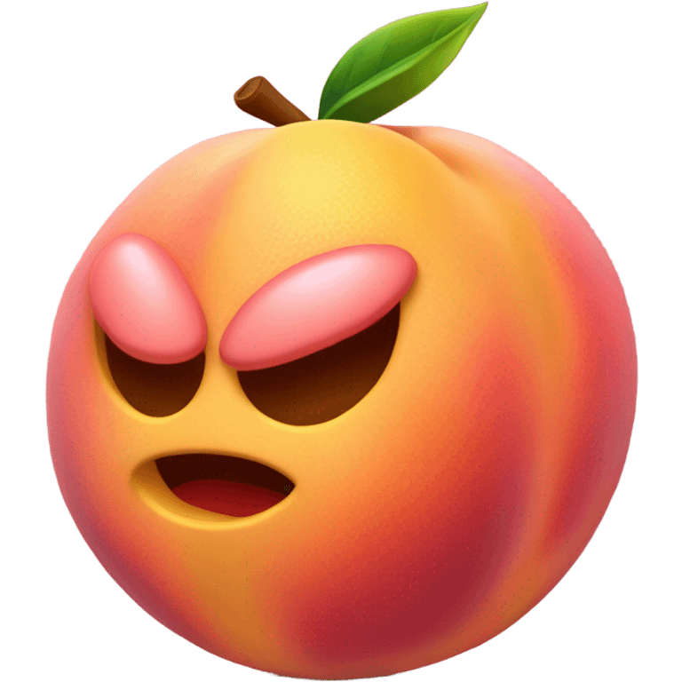  A belt hitting a peach emoji