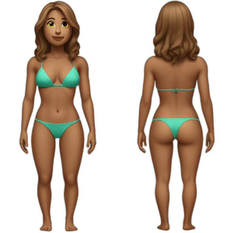 realistic very small tight bikini full body woman emoji