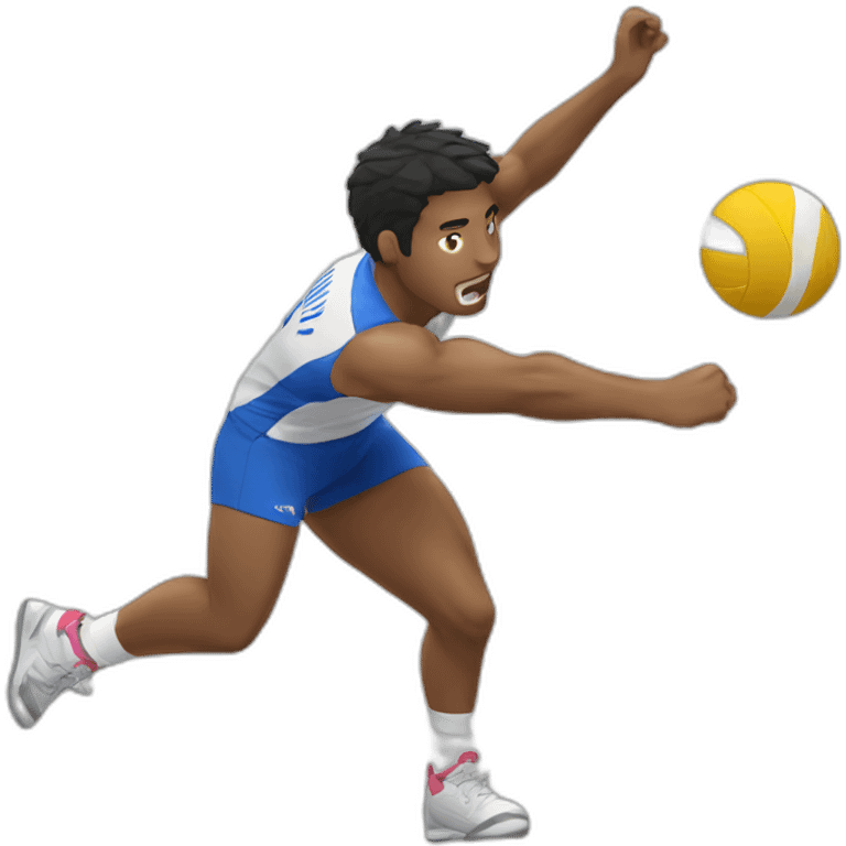 Voley player smash emoji