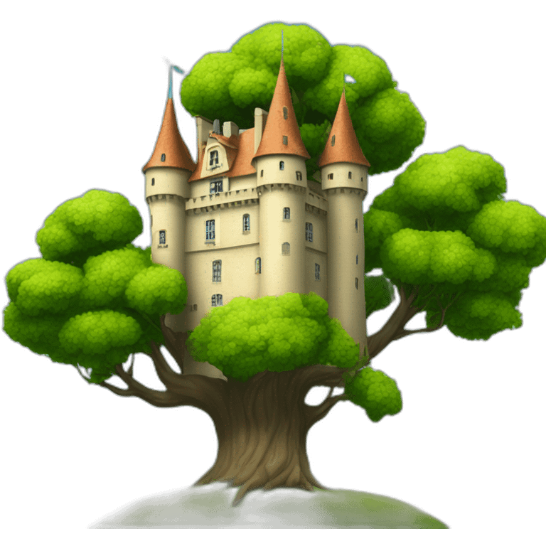 Château sur un arbre emoji