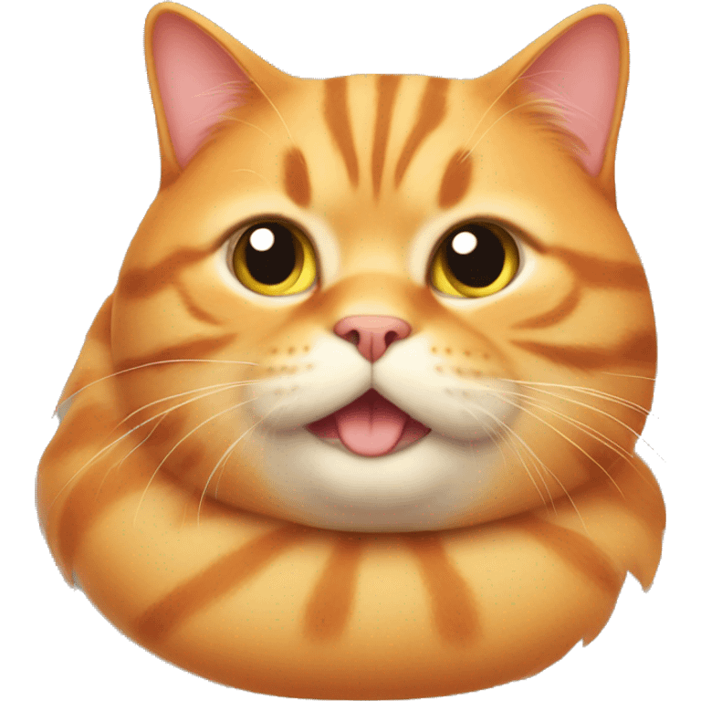 Fat orange cat emoji