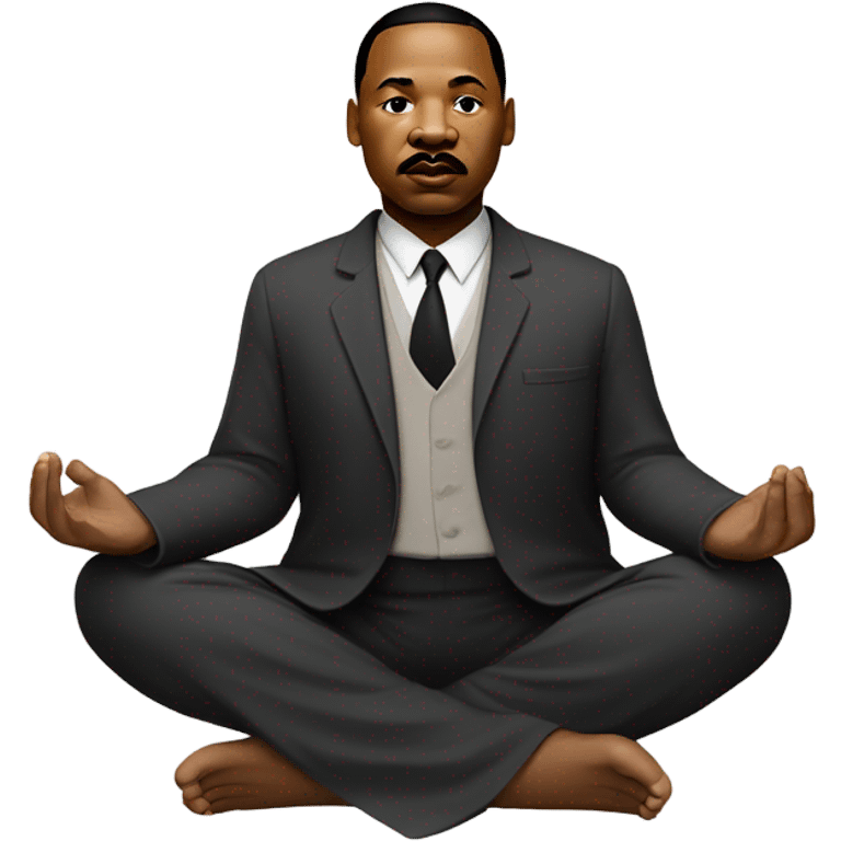 MLK doing yoga emoji