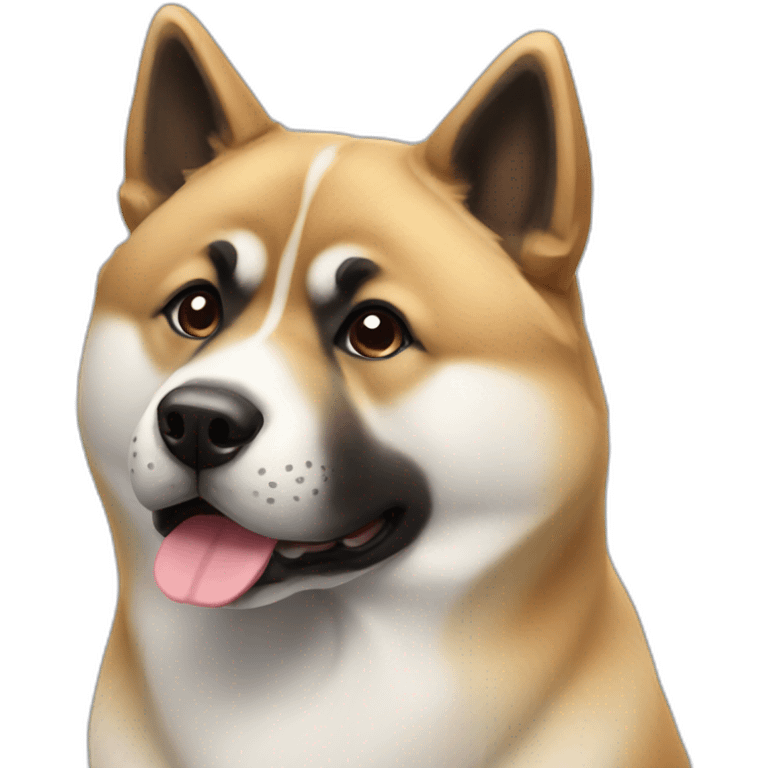 cute american akita emoji