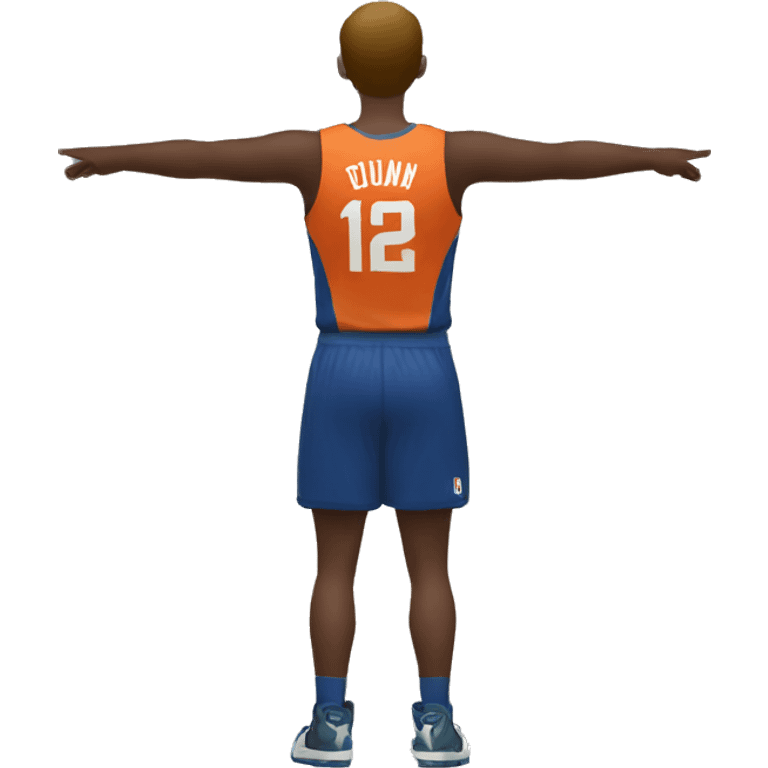 player's back symmetric arms tucked in emoji