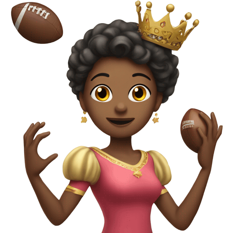 a princess juggling a football emoji