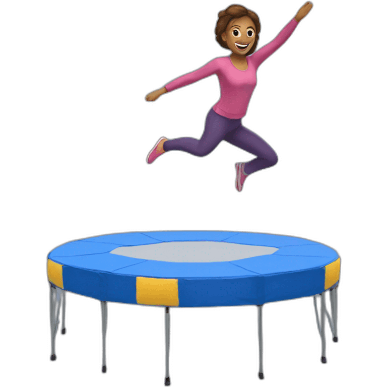 Trampolin Jumping Woman emoji