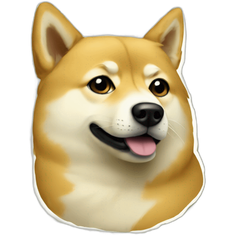 Dogecoin with dollars emoji