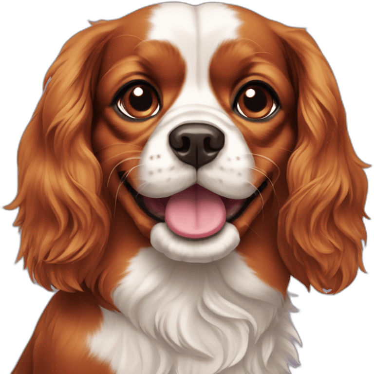 cavalier king charles spaniel  boy dog smiling emoji