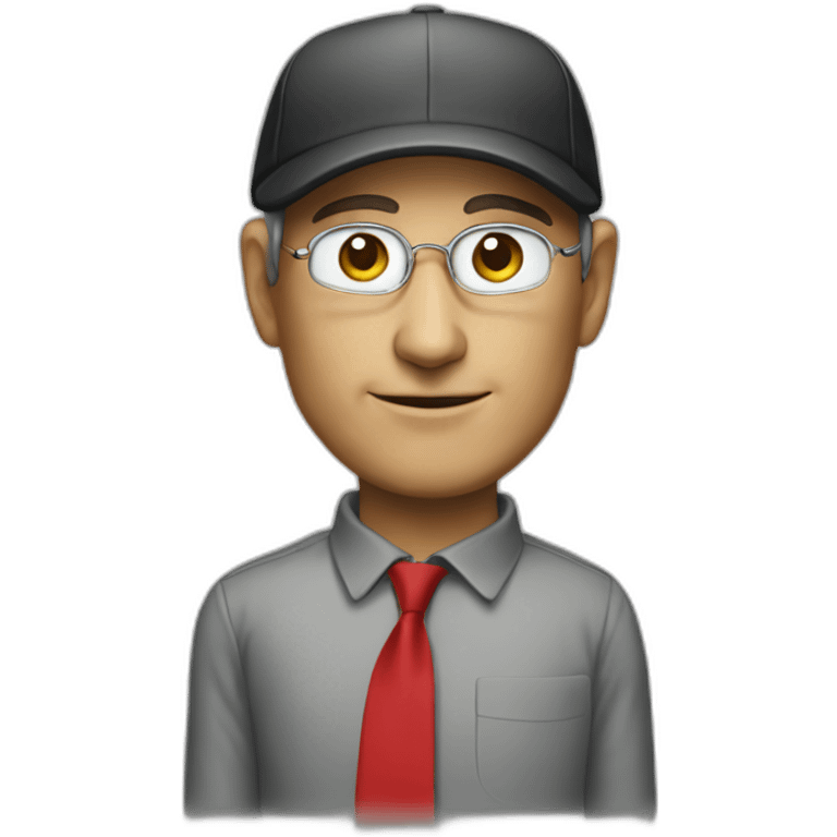 Steve Jobs with an alerian flag cap emoji