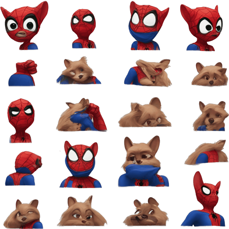 spiderman mix with zootopia emoji