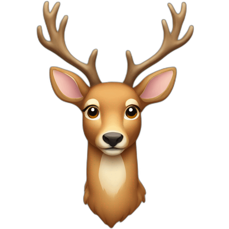 deer with New Year's antlers emoji