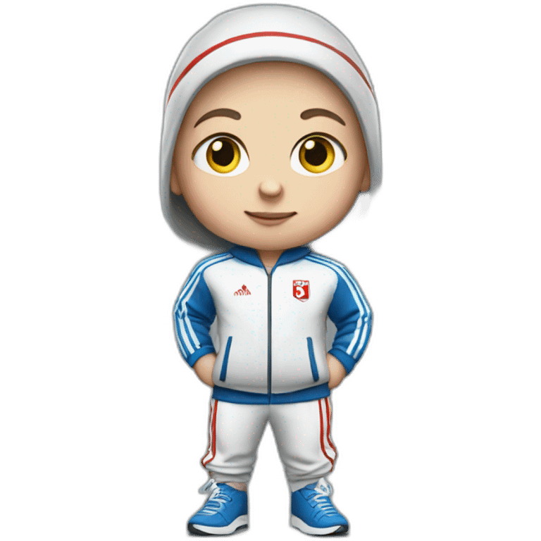 slavic midget stands in a track suit emoji