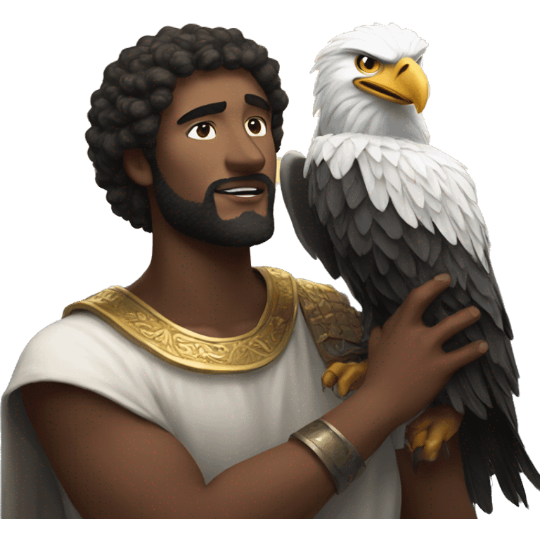 God embraces the eagle emoji