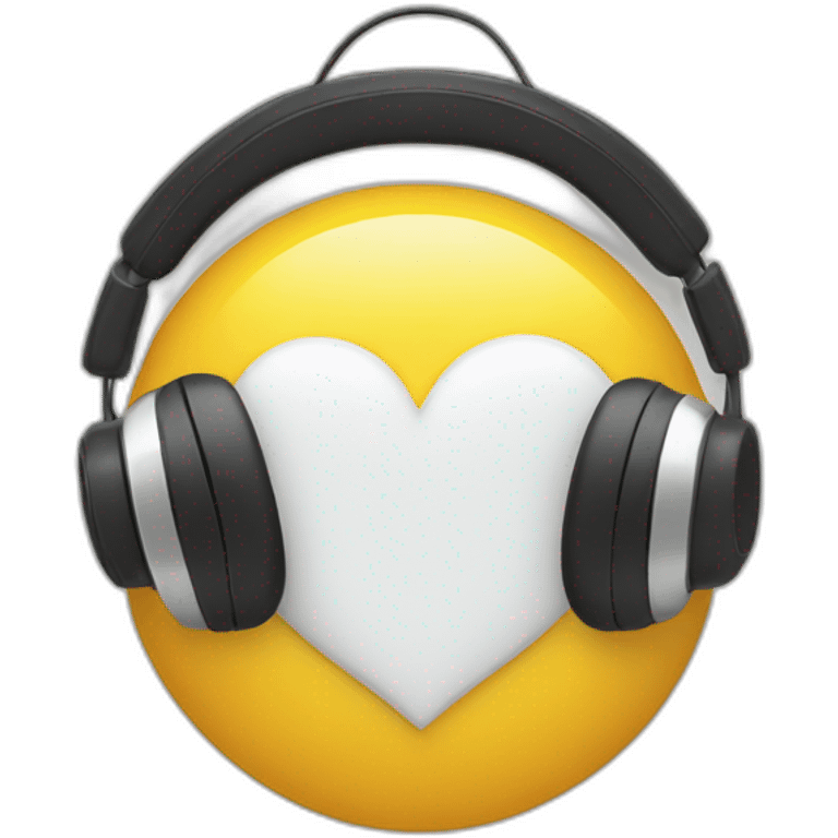 Heart with headphones emoji