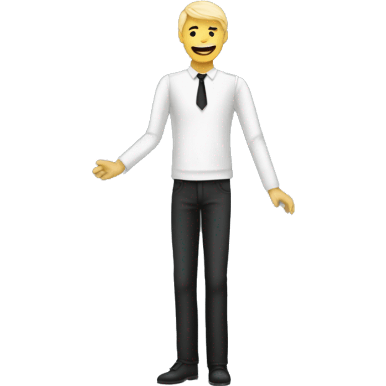 Marionette stick figure male blonde emoji