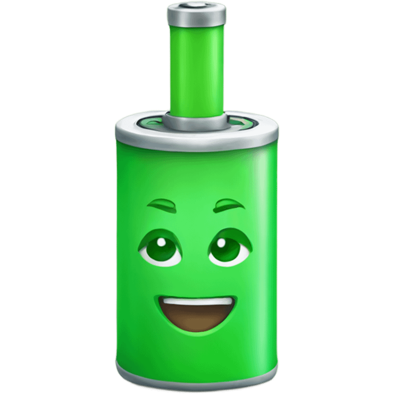 Green happy battery  emoji