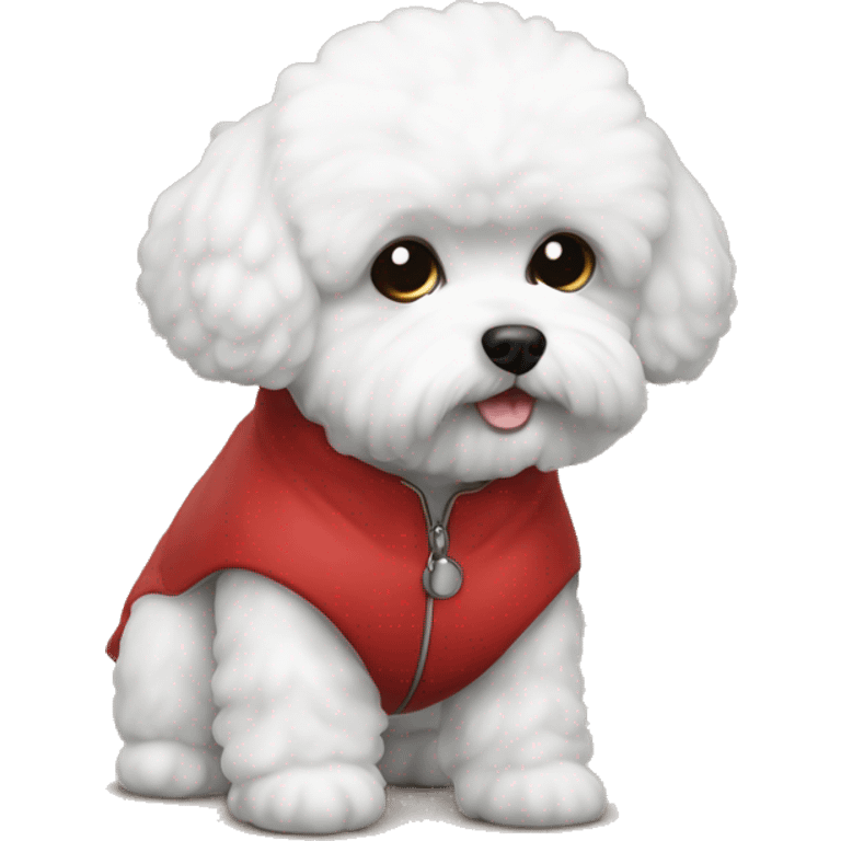 Bichon maltais but with red coat emoji