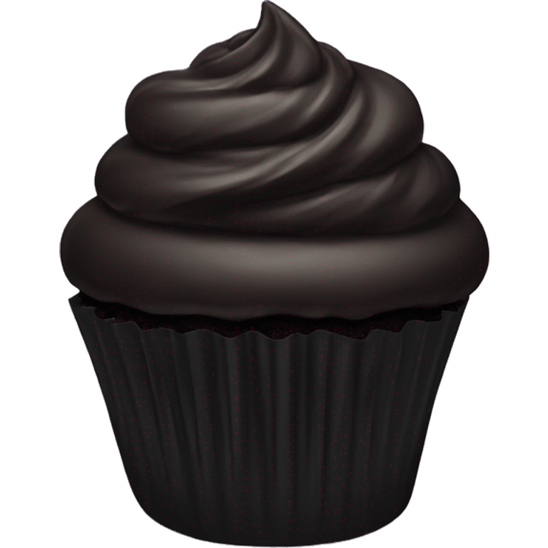 Black Cup cake emoji