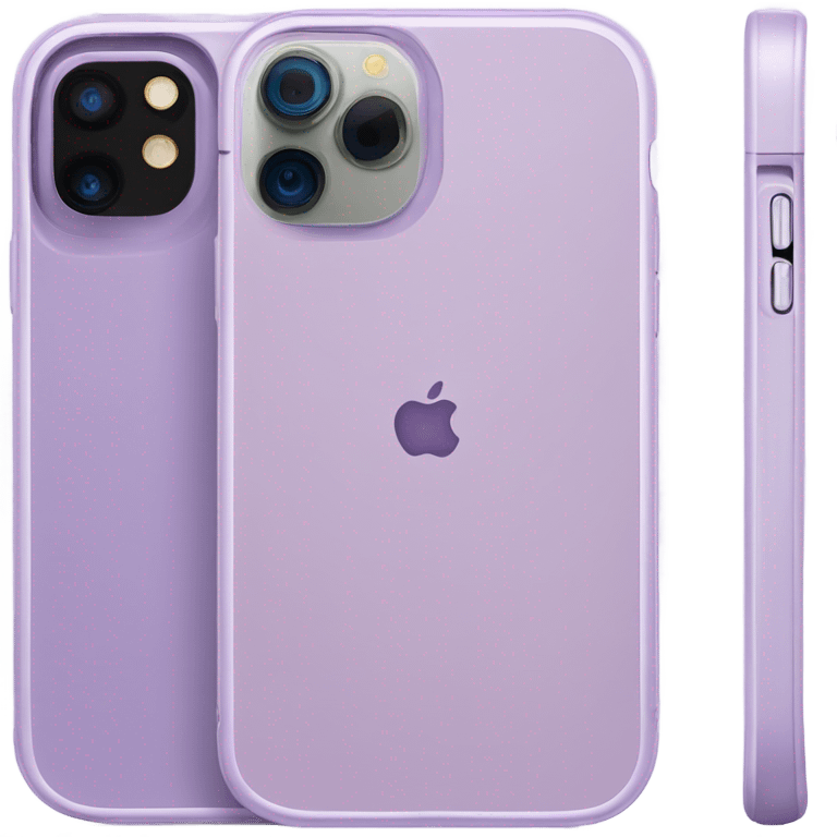 iPhone 14 pro in lilac case emoji