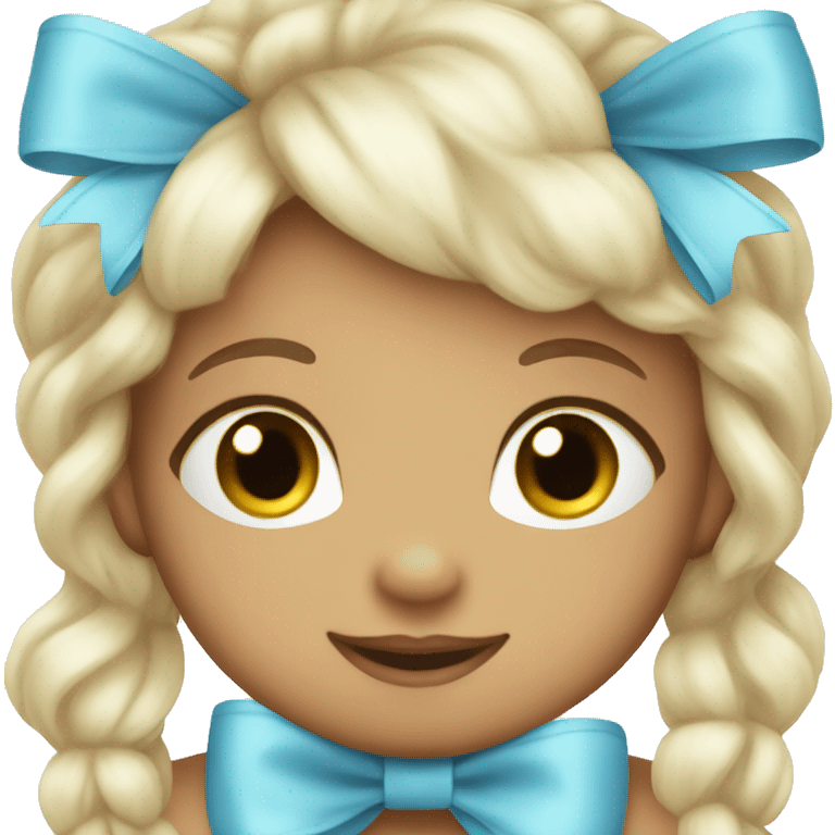 baby blue bow  emoji