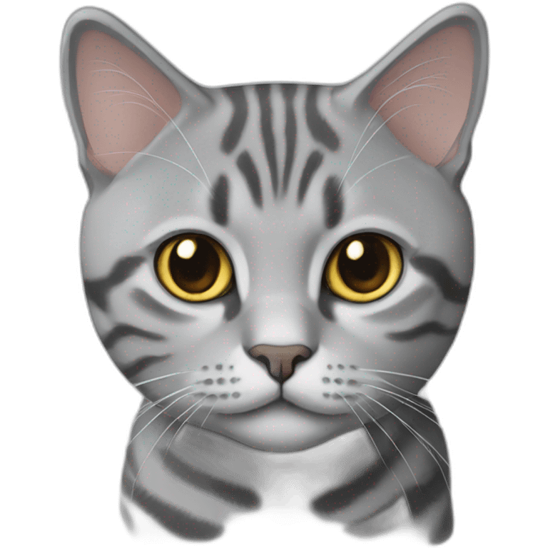 British shorthair grey tabby cat emoji