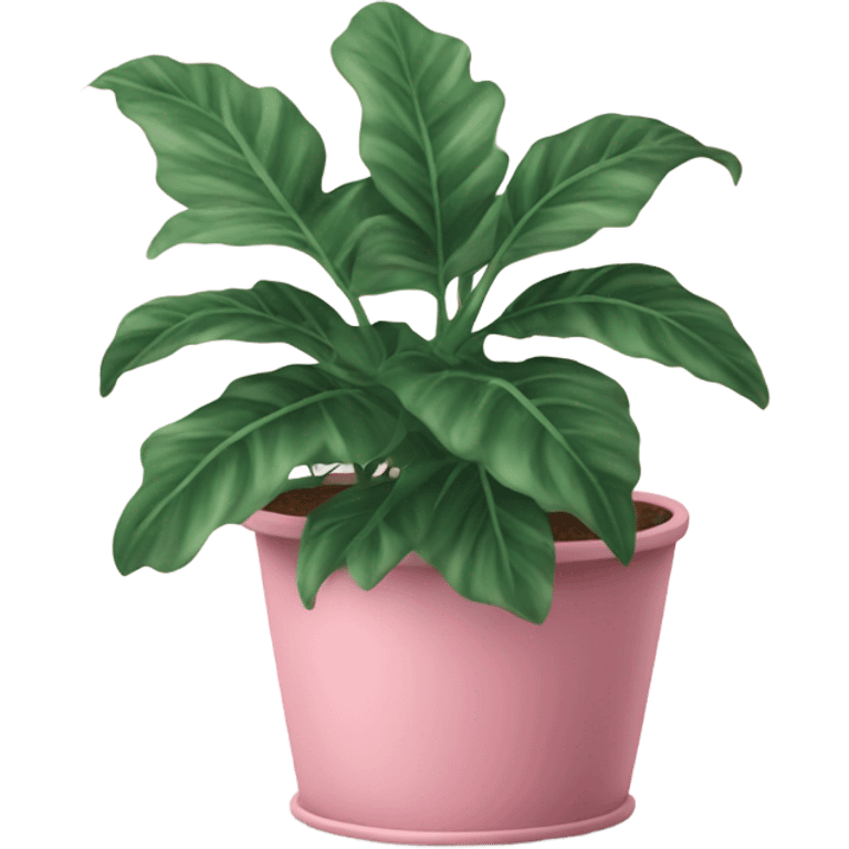 Pink plant in pale pink pot emoji