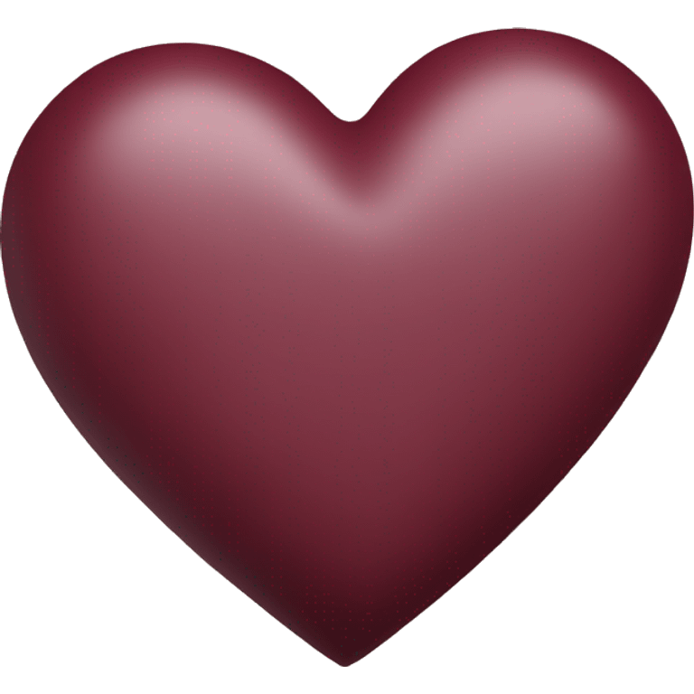 A burgundy colored heart emoji