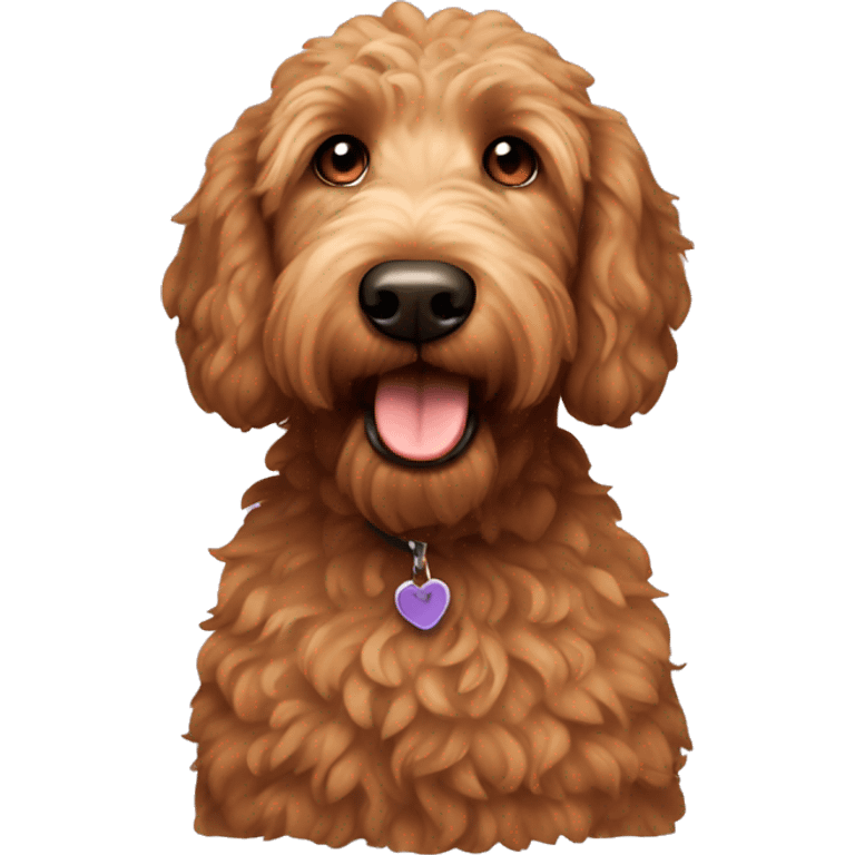 Brown golden doodle emoji