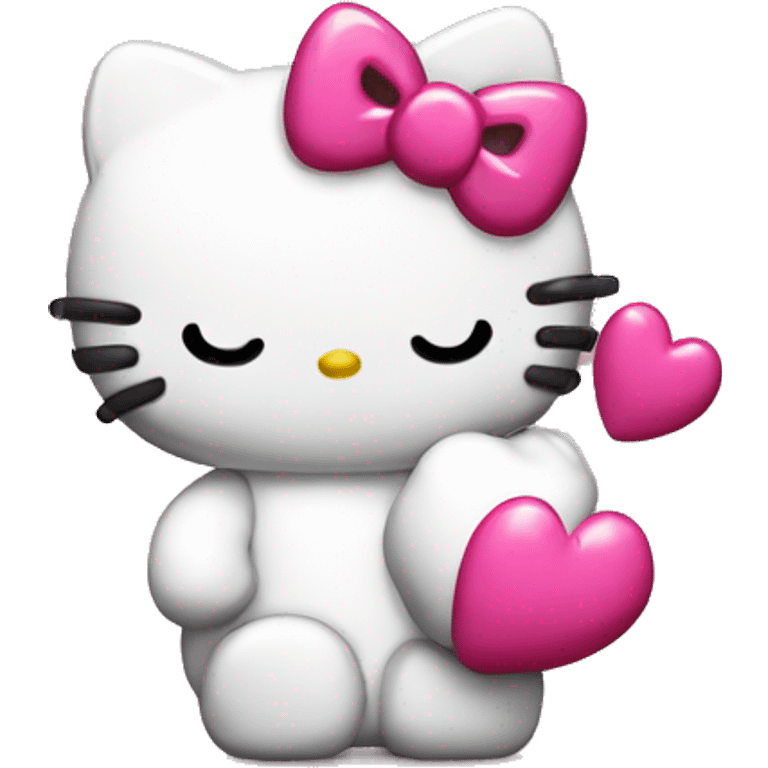 Hello kitty blowing kisses emoji