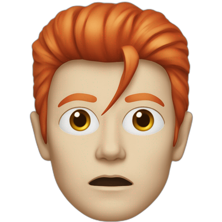 david bowie éclair rouge et bleur sur le visage emoji