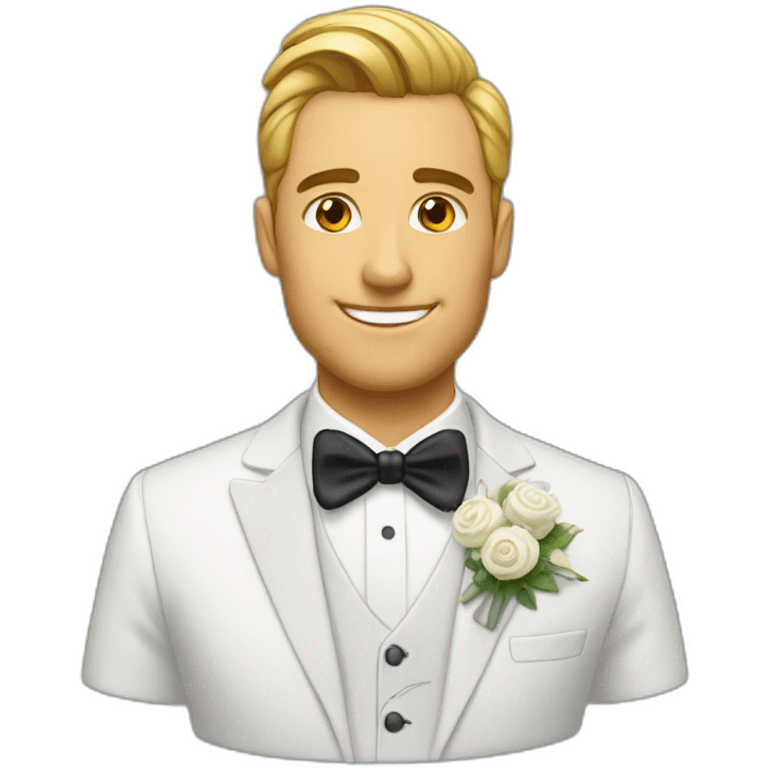 groom with barbarshop emoji