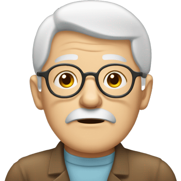 tired elderly sitting in carriag emoji