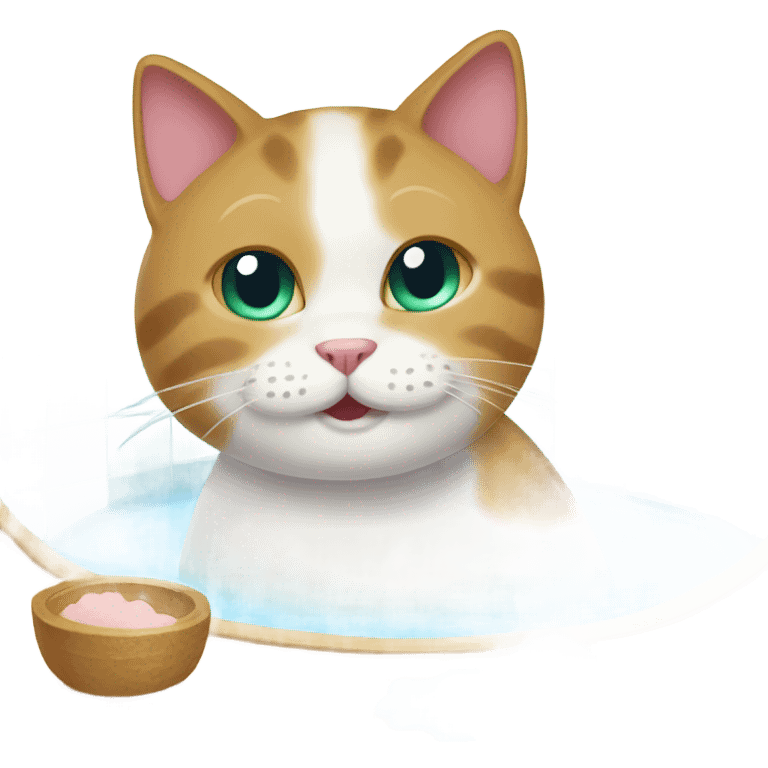 Cat having a spa day emoji