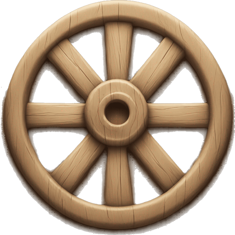 Wooden wheel emoji