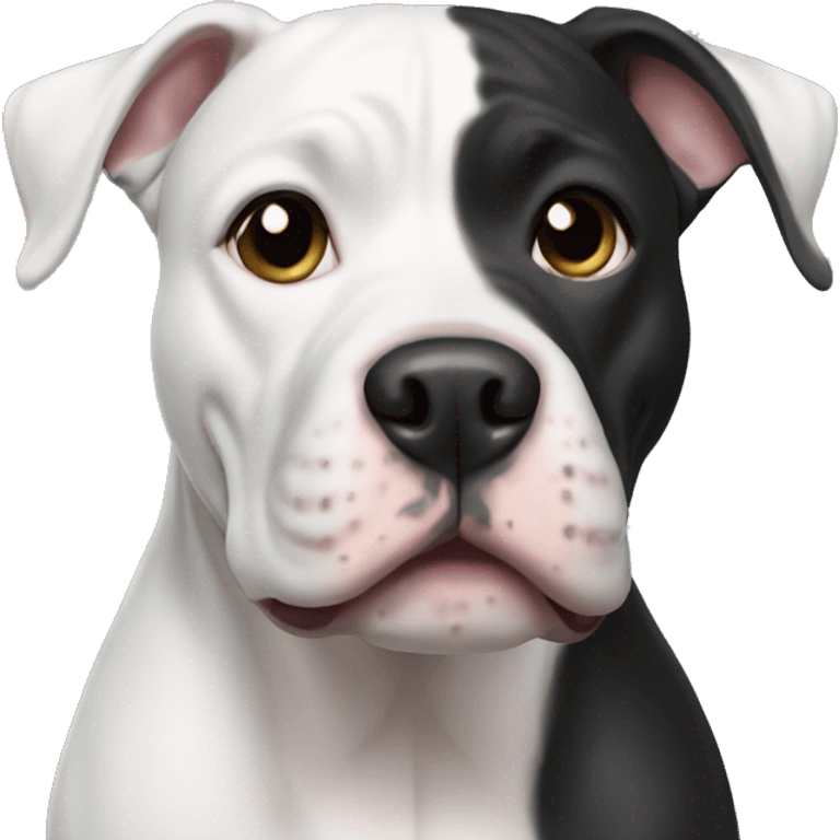 black and white pitbull emoji