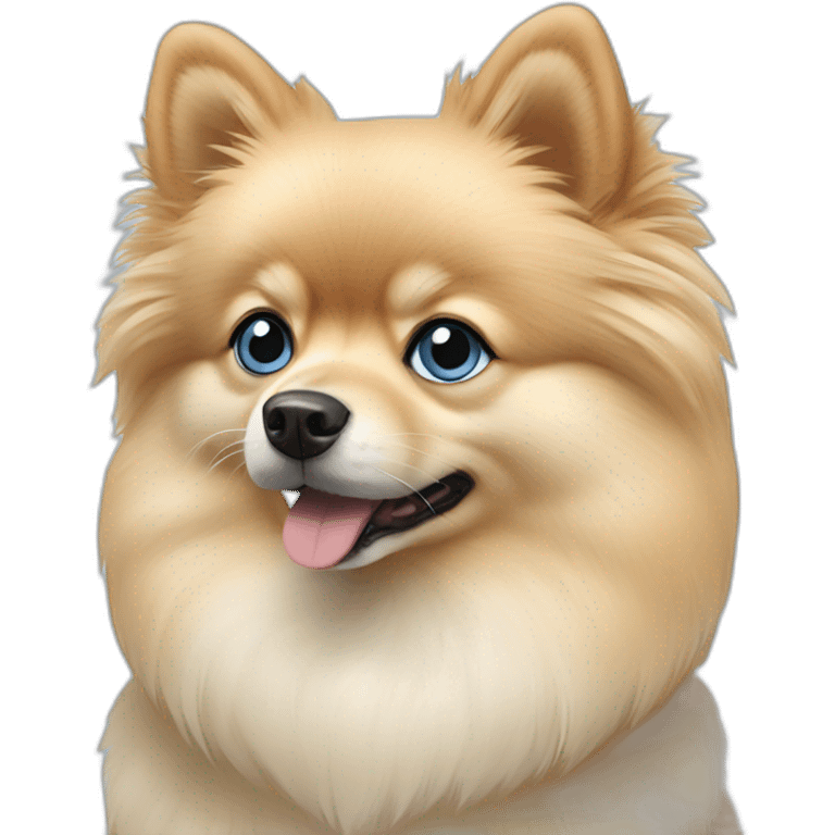 cream-pomeranian-dog-blue-eyes emoji