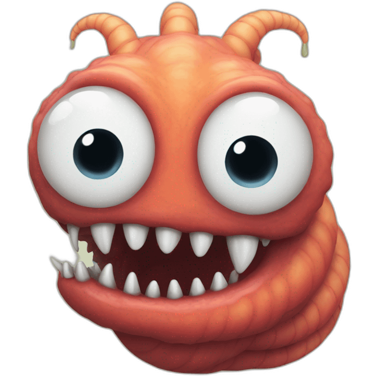 worm monster emoji