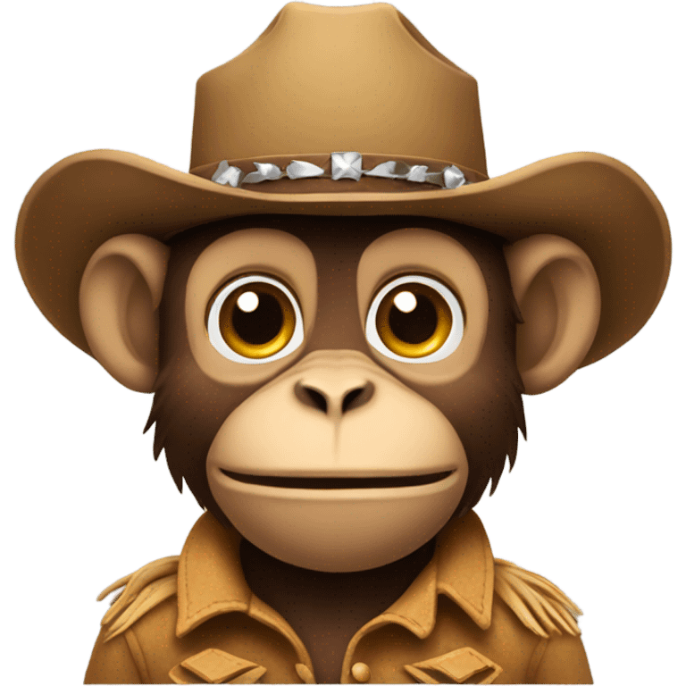 monkey with cowboy hat  emoji