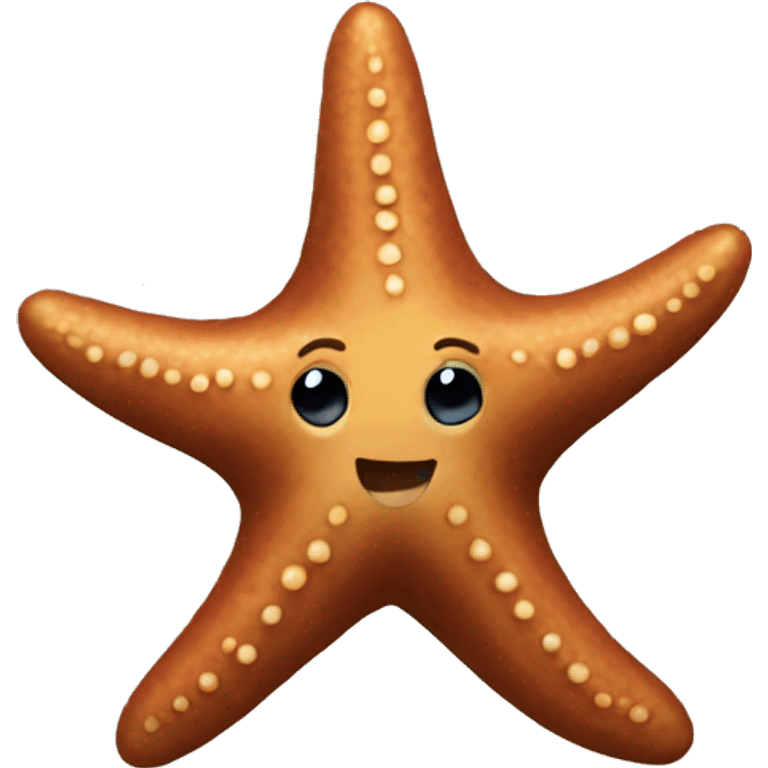 Brown starfish emoji