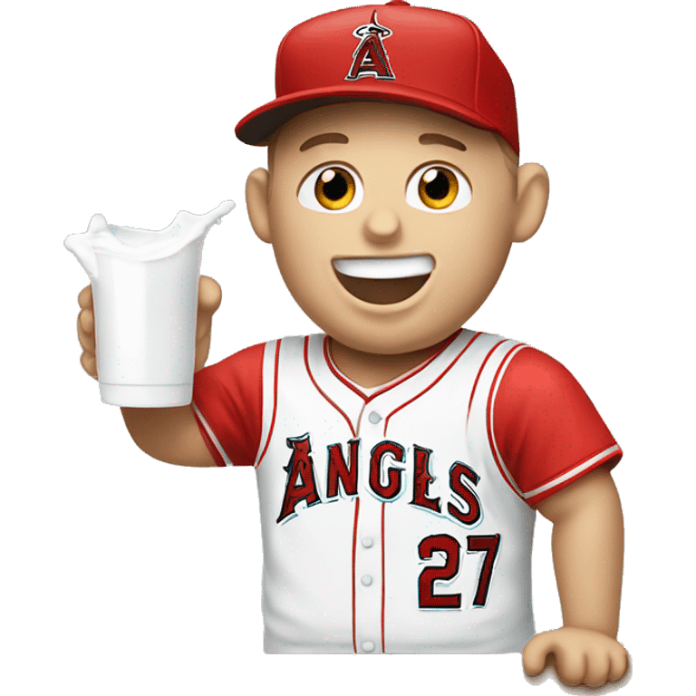 Mike trout drinking milk emoji