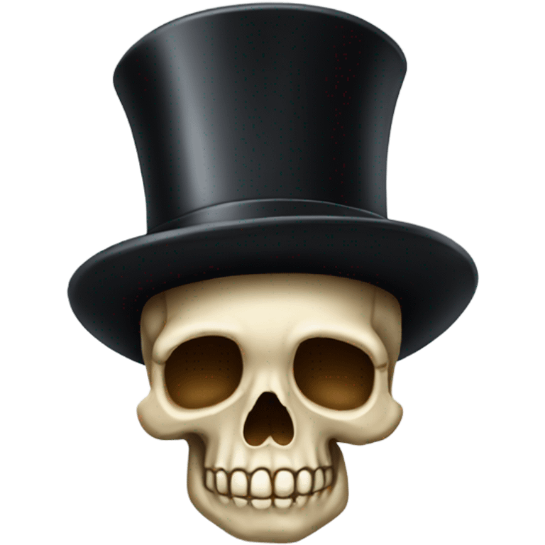 skull emoji wearing a top hat  emoji