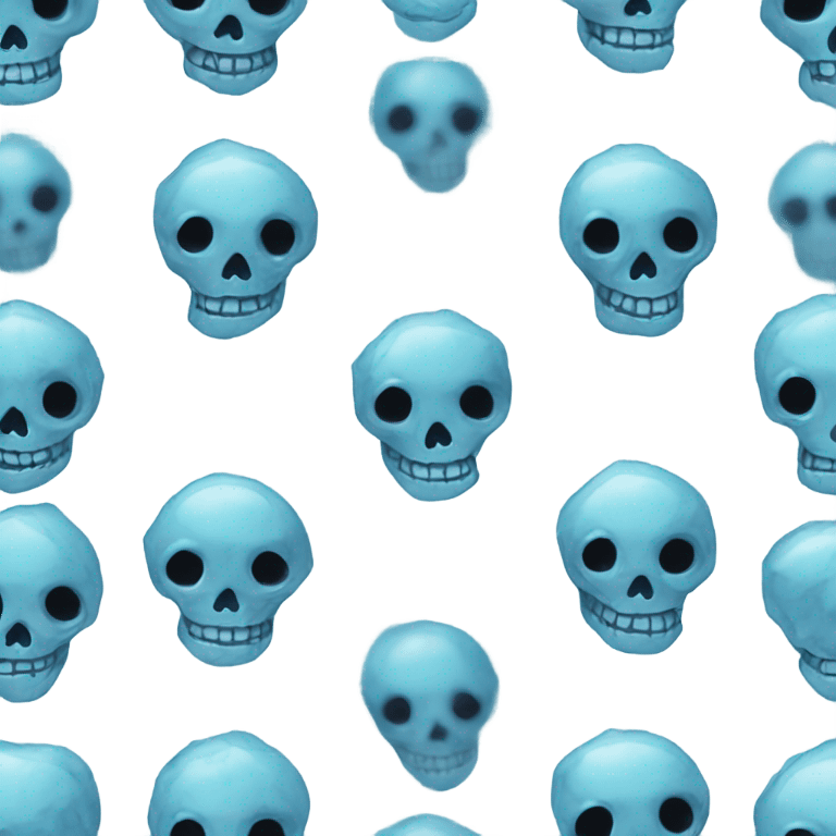 Skeleton made out of blue diamonds  emoji