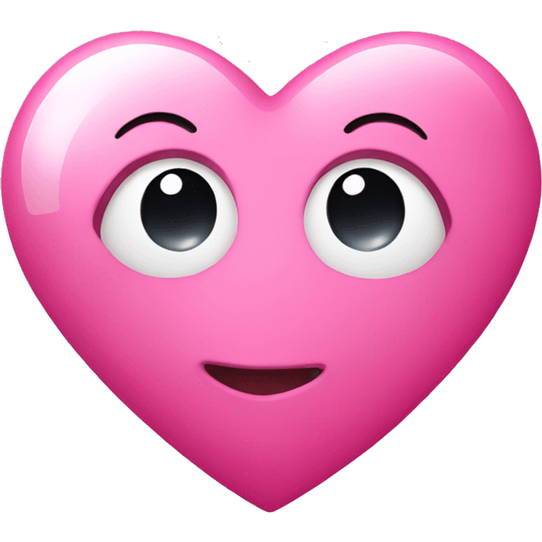 Pink heart with gloss  emoji