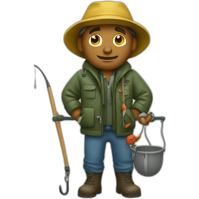 fisherman with hook emoji